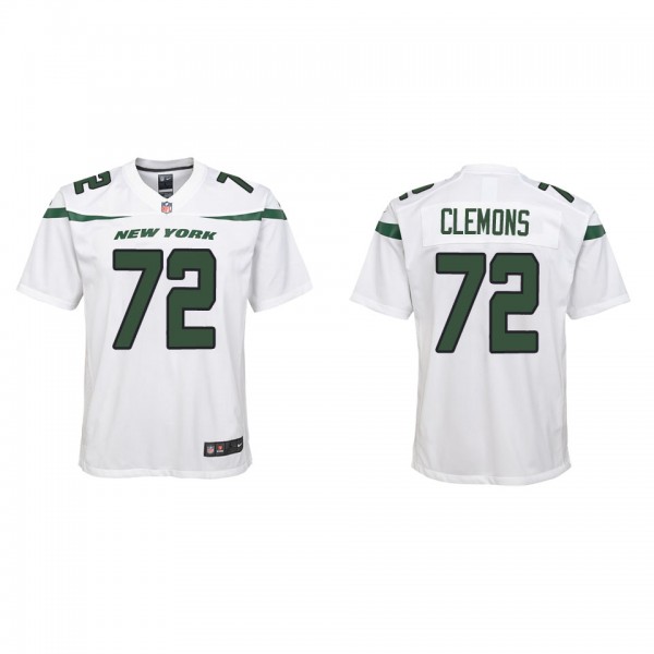 Youth New York Jets Micheal Clemons White Game Jer...