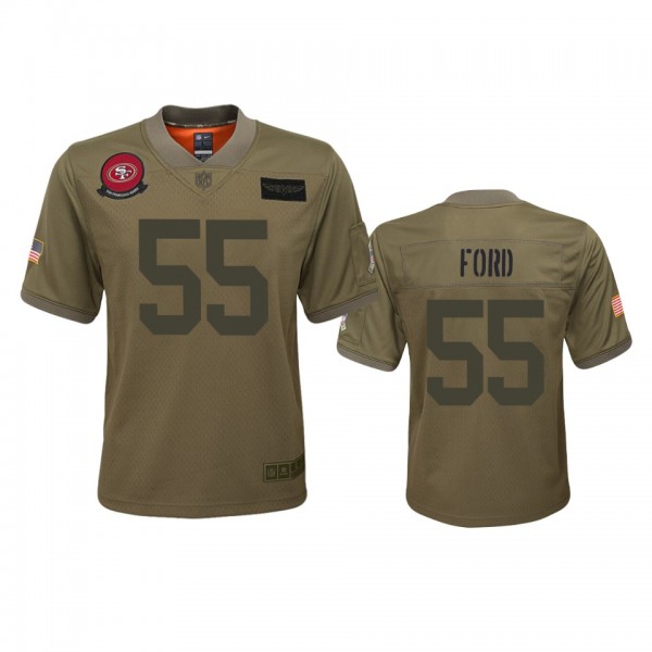 Youth San Francisco 49ers Dee Ford Camo 2019 Salute to Service Game Jersey