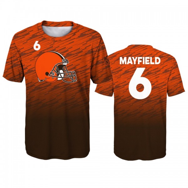 Youth Browns Baker Mayfield Orange Propulsion Subl...