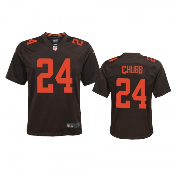 Youth Cleveland Browns Nick Chubb Brown 2020 Alter...