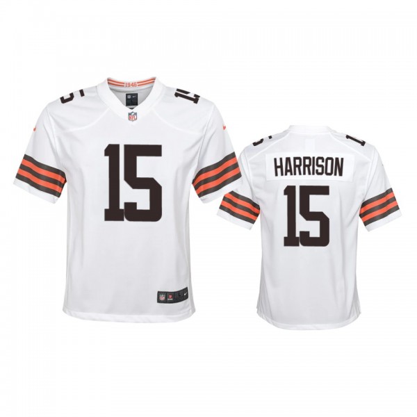 Youth Browns Ronnie Harrison White Game Jersey