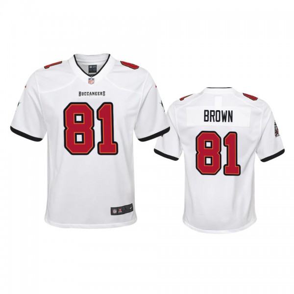 Youth Buccaneers Antonio Brown White Game Jersey