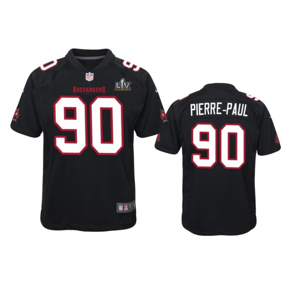 Youth Buccaneers Jason Pierre-Paul Black Super Bowl LV Game Fashion Jersey