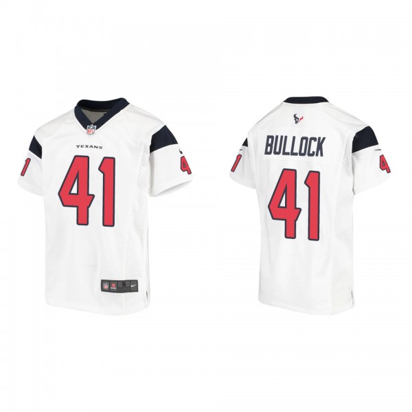 Youth Calen Bullock Houston Texans White Game Jers...