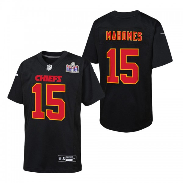 Youth Kansas City Chiefs Patrick Mahomes Black Sup...