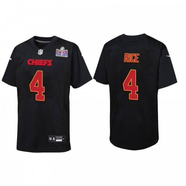 Youth Rashee Rice Kansas City Chiefs Black Super B...