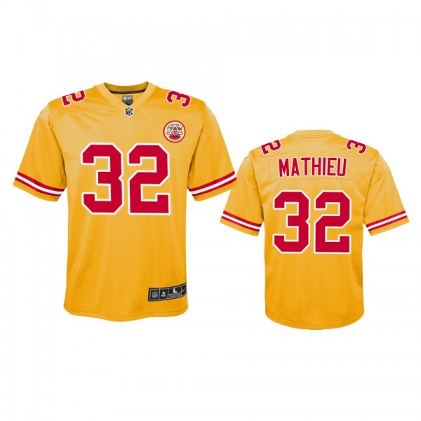 Youth Chiefs Tyrann Mathieu Gold Inverted Game Jer...