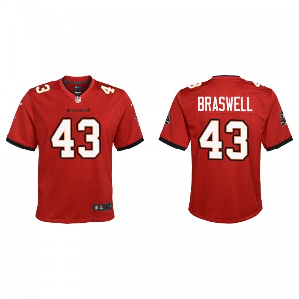 Youth Chris Braswell Tampa Bay Buccaneers Red Game...