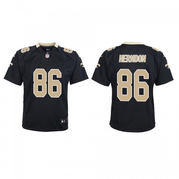 Youth New Orleans Saints Chris Herndon Black Game ...