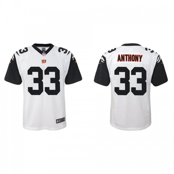 Youth Daijahn Anthony Cincinnati Bengals White Alt...