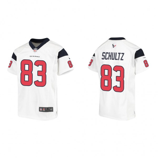 Youth Dalton Schultz Houston Texans White Game Jer...