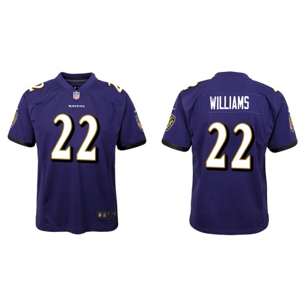 Youth Baltimore Ravens Damarion Williams Purple Ga...