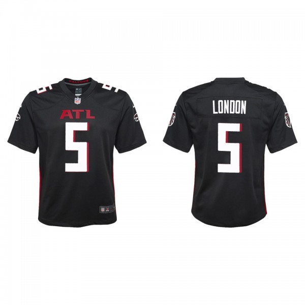 Youth Atlanta Falcons Drake London Black 2022 NFL Draft Game Jersey