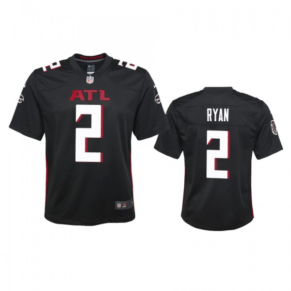 Youth Atlanta Falcons Matt Ryan Black 2020 Game Je...