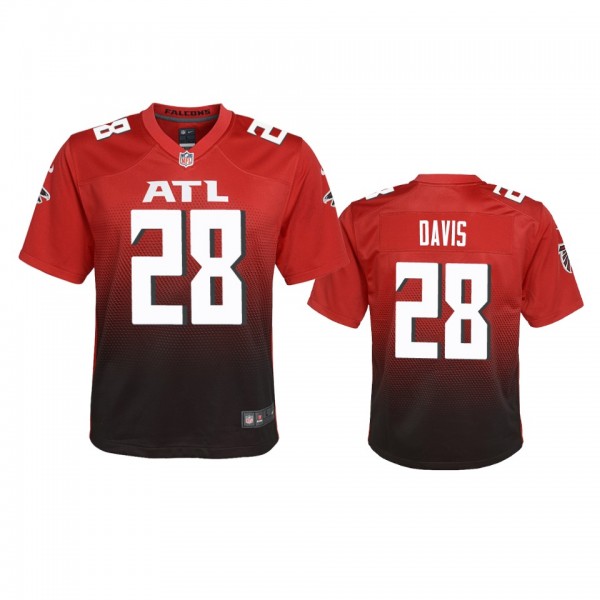 Youth Falcons Mike Davis Red Game Jersey