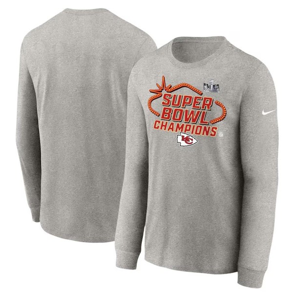 Youth Kansas City Chiefs Gray Super Bowl LVIII Cha...