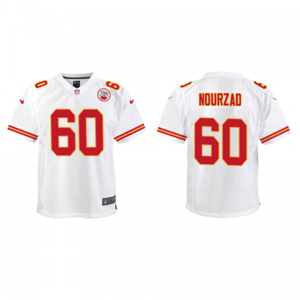 Youth Hunter Nourzad Kansas City Chiefs White Game...