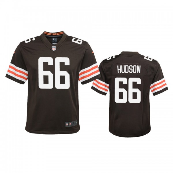 Youth Browns James Hudson Brown Game Jersey