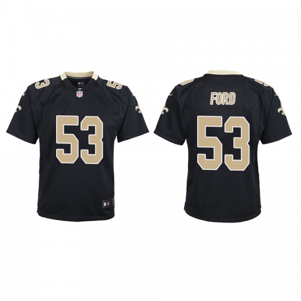 Youth Jaylan Ford New Orleans Saints Black Game Je...