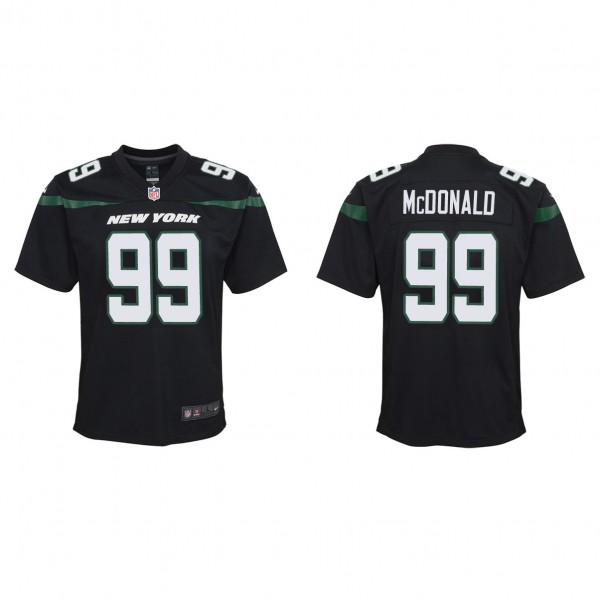 Youth New York Jets Will McDonald Black 2023 NFL Draft Game Jersey
