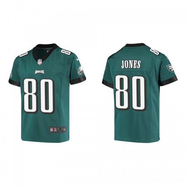 Youth Julio Jones Eagles Midnight Green Game Jerse...