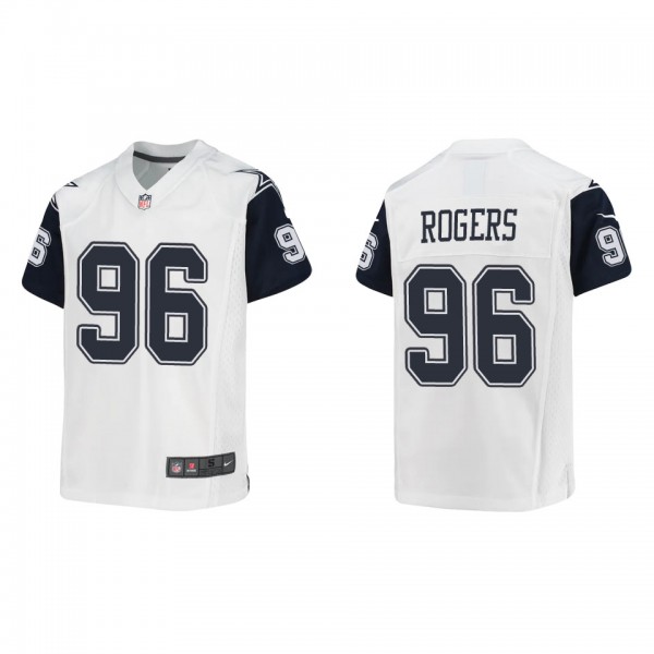 Youth Justin Rogers Dallas Cowboys White Alternate...