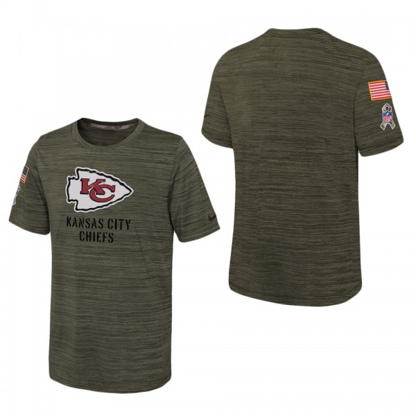 Youth Kansas City Chiefs Olive 2022 Salute To Serv...