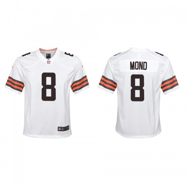 Youth Cleveland Browns Kellen Mond White Game Jers...