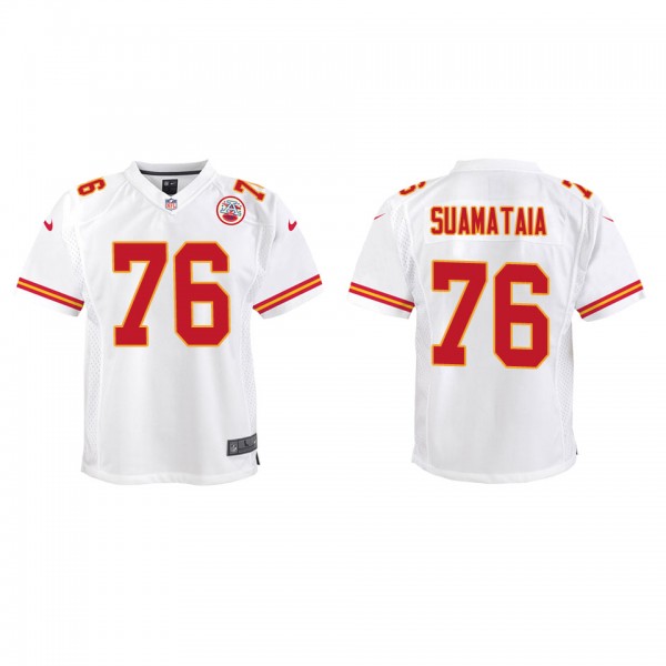 Youth Kingsley Suamataia Kansas City Chiefs White ...