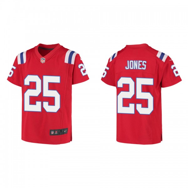 Youth New England Patriots Marcus Jones Red Game J...