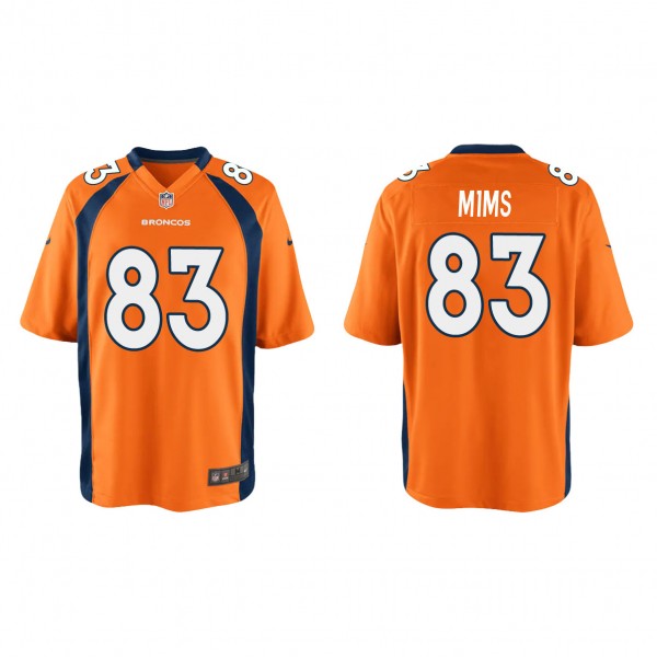 Youth Denver Broncos Marvin Mims Orange 2023 NFL Draft Game Jersey