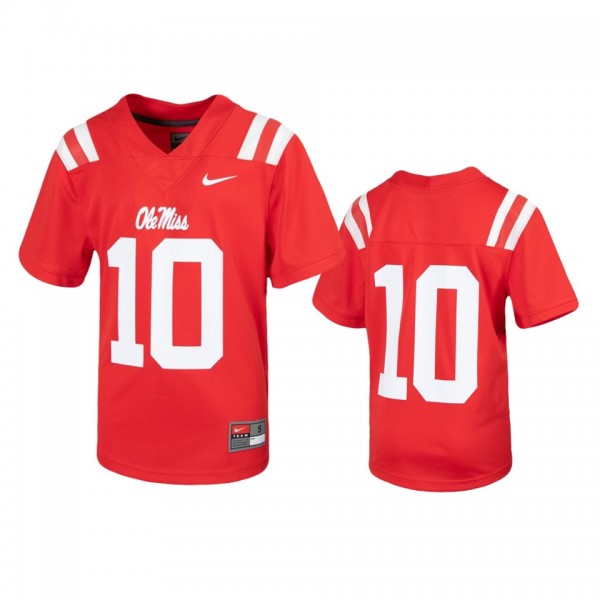 Ole Miss Rebels #10 Red Untouchable Football Jerse...