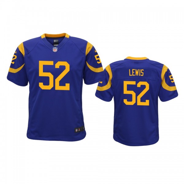 Youth Rams Terrell Lewis Royal Game Jersey