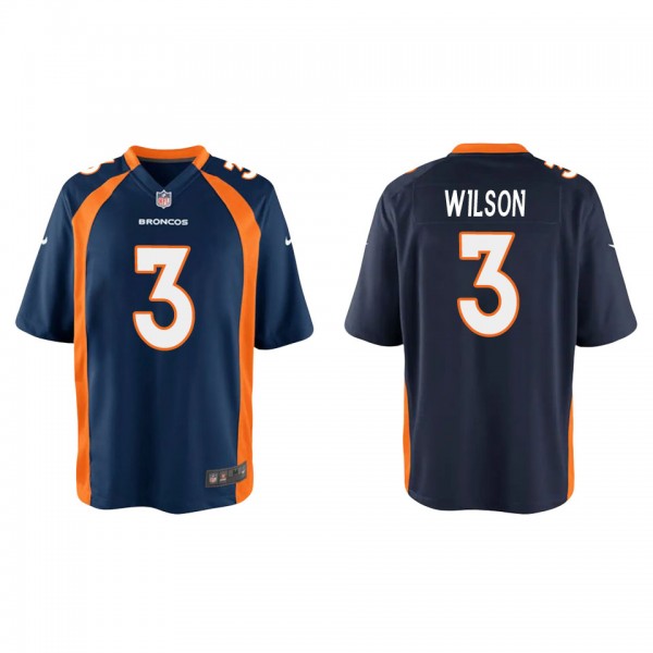 Youth Russell Wilson Denver Broncos Navy Game Jers...