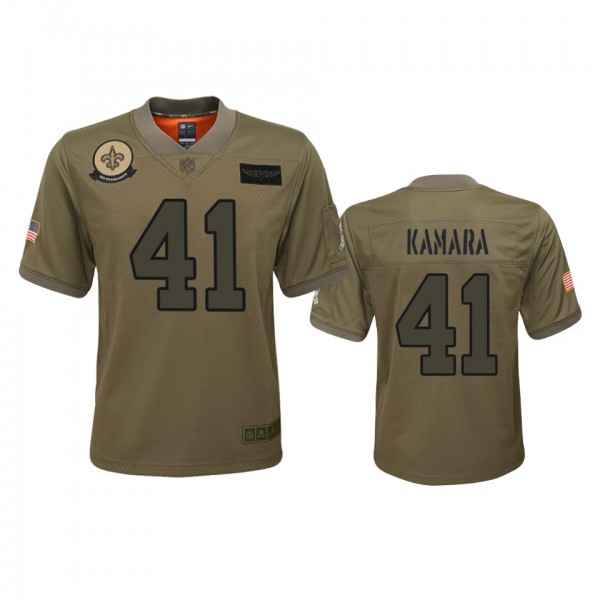 Youth New Orleans Saints Alvin Kamara Camo 2019 Sa...