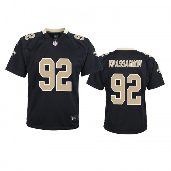 Youth Saints Tanoh Kpassagnon Black Game Jersey