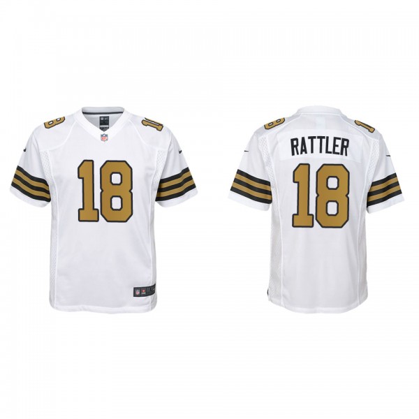 Youth Spencer Rattler New Orleans Saints White Alt...