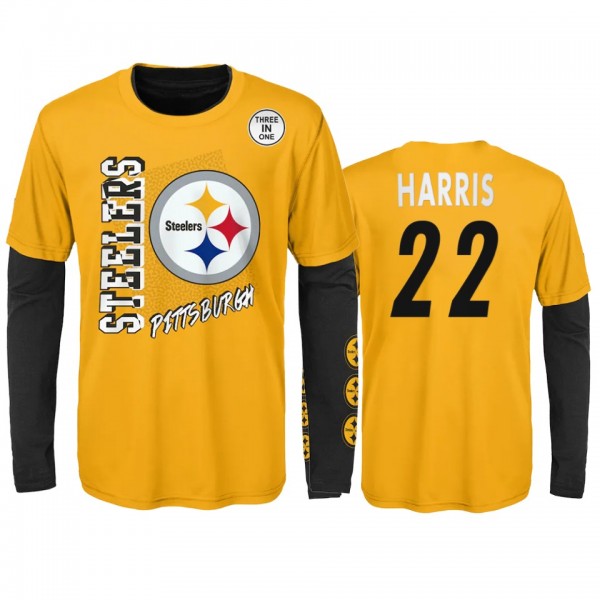 Pittsburgh Steelers Najee Harris Gold Black For th...