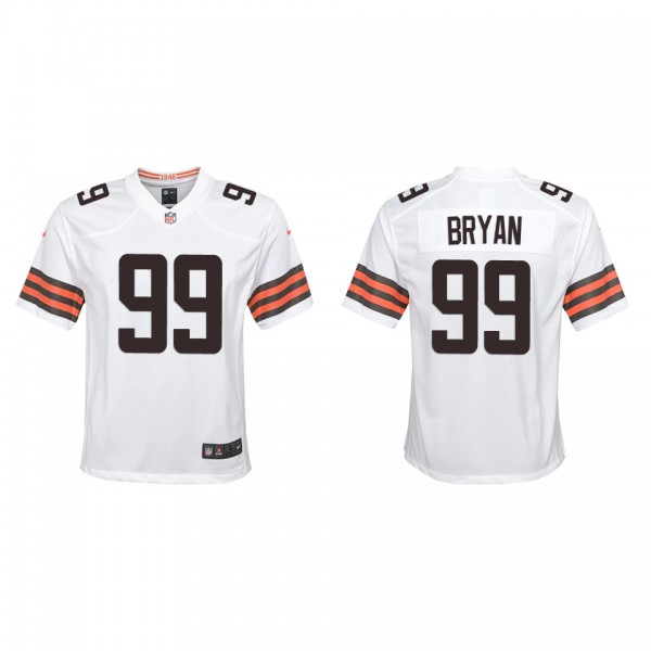 Youth Cleveland Browns Taven Bryan White Game Jers...