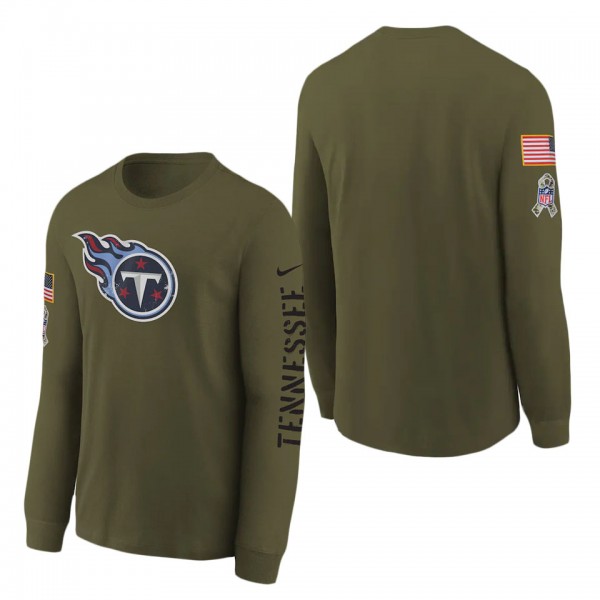 Youth Tennessee Titans Olive 2022 Salute To Servic...