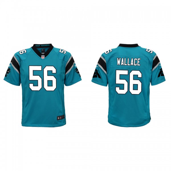 Youth Trevin Wallace Carolina Panthers Blue Game J...