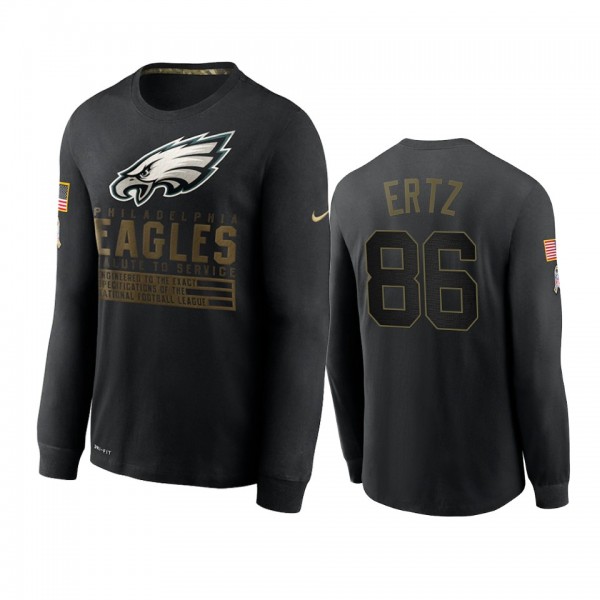 Philadelphia Eagles Zach Ertz Black 2020 Salute To...