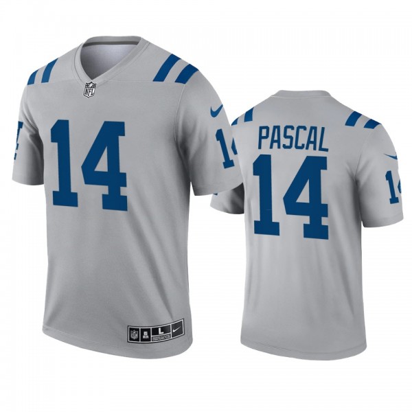 Indianapolis Colts Zach Pascal Gray 2021 Inverted ...
